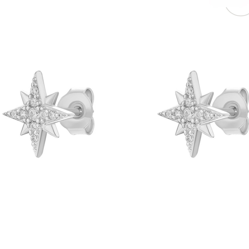 Sterling Silver Star Stud Earrings